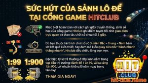 Giao diện sảnh lô đề cực mượt tại cổng game Hitclub