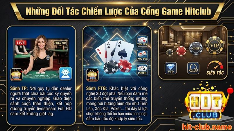 Đối tác cung cấp game casino uy tín của cổng game Hitclub