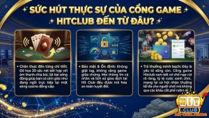 Giao diện chơi game bài 3D mượt mà và sống động tại cổng game Hitclub