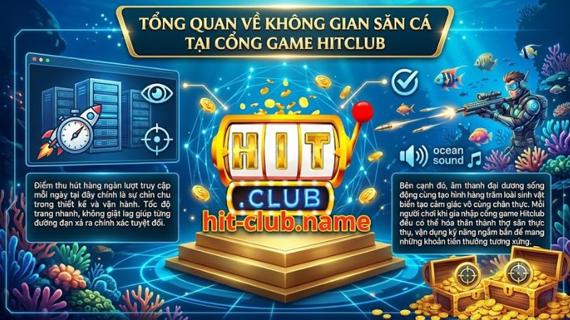 Giao diện đồ họa chân thực và sống động tại sảnh bắn cá cổng game Hitclub