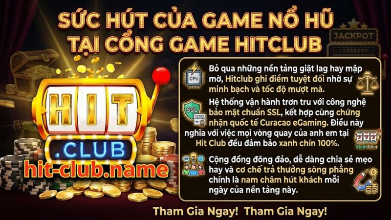 Giao diện sảnh nổ hũ siêu mượt tại cổng game Hitclub Giao diện sảnh nổ hũ siêu mượt tại cổng game Hitclub