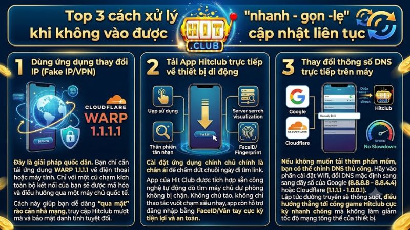 Hướng dẫn 3 cách vào Hit Club không bị chặn bằng VPN và App điện thoại