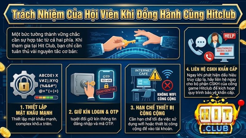 Hướng dẫn hội viên Hitclub tự bảo vệ tài khoản cá cược an toàn