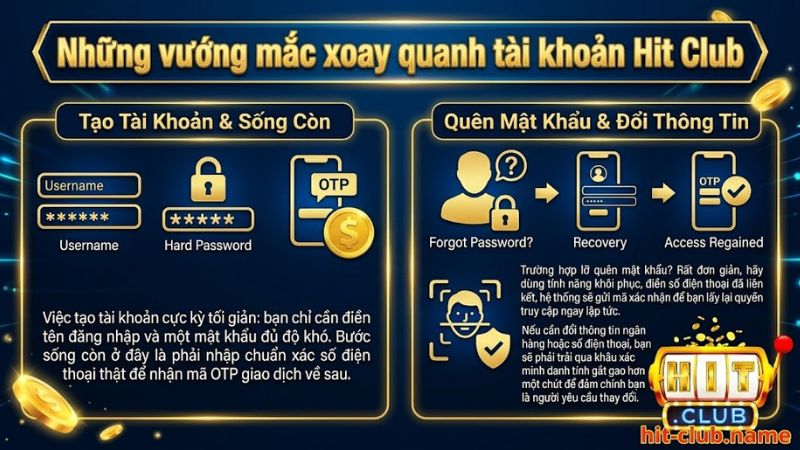 Hướng dẫn tân thủ cách khôi phục và quản lý tài khoản Hit Club